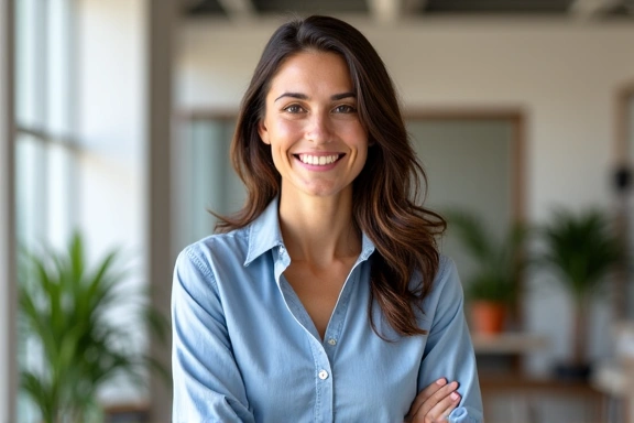 Nutrizionista Stern con un sorriso accogliente
